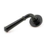 This is an image of From The Anvil - Black Regency Lever on Rose Set (Plain) available to order from T.H Wiggans Architectural Ironmongery in Kendal, quick delivery and discounted prices.