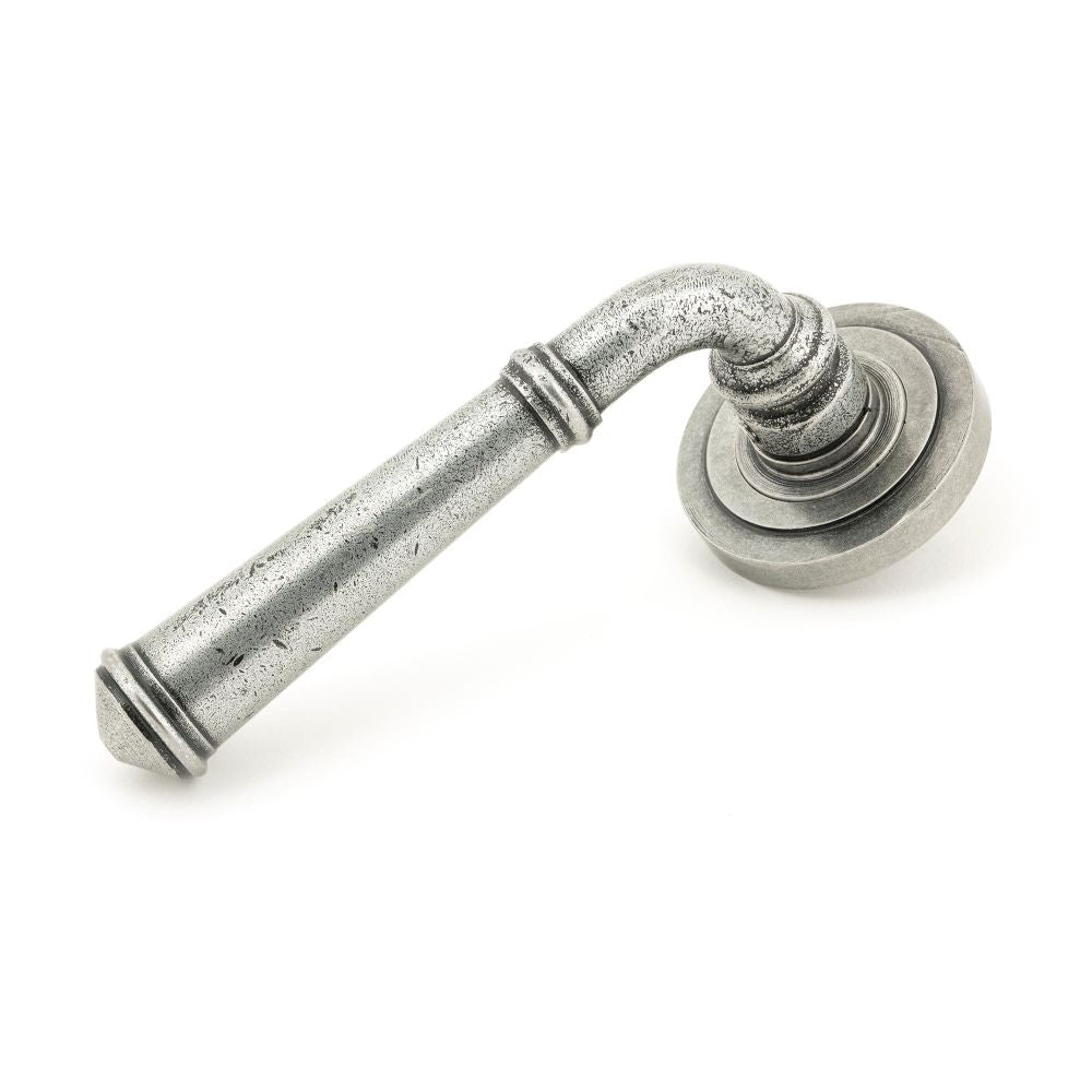 This is an image of From The Anvil - Pewter Regency Lever on Rose Set (Art Deco) available to order from T.H Wiggans Architectural Ironmongery in Kendal, quick delivery and discounted prices.