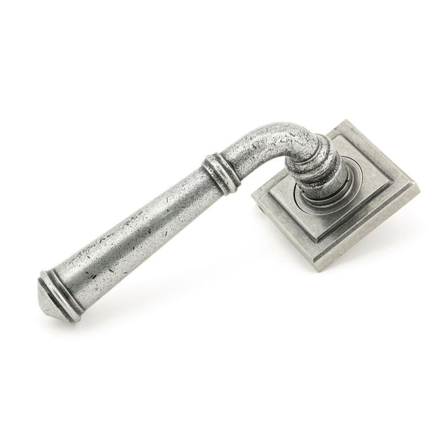 This is an image of From The Anvil - Pewter Regency Lever on Rose Set (Square) available to order from T.H Wiggans Architectural Ironmongery in Kendal, quick delivery and discounted prices.