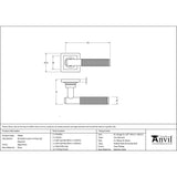 This is an image showing From The Anvil - Aged Brass Brompton Lever on Rose Set (Square) available from trade door handles, quick delivery and discounted prices