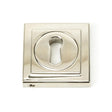 This is an image of From The Anvil - Polished Nickel Round Escutcheon (Square) available to order from T.H Wiggans Architectural Ironmongery in Kendal, quick delivery and discounted prices.