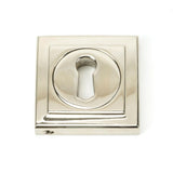 This is an image of From The Anvil - Polished Nickel Round Escutcheon (Square) available to order from T.H Wiggans Architectural Ironmongery in Kendal, quick delivery and discounted prices.