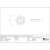 This is an image showing From The Anvil - External Beeswax Round Escutcheon (Plain) available from trade door handles, quick delivery and discounted prices