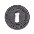 This is an image of From The Anvil - External Beeswax Round Escutcheon (Art Deco) available to order from T.H Wiggans Architectural Ironmongery in Kendal, quick delivery and discounted prices.