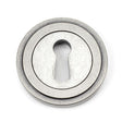 This is an image of From The Anvil - Pewter Round Escutcheon (Art Deco) available to order from T.H Wiggans Architectural Ironmongery in Kendal, quick delivery and discounted prices.