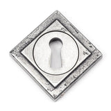 This is an image showing From The Anvil - Pewter Round Escutcheon (Square) available from trade door handles, quick delivery and discounted prices