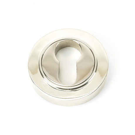 This is an image of From The Anvil - Polished Nickel Round Euro Escutcheon (Plain) available to order from T.H Wiggans Architectural Ironmongery in Kendal, quick delivery and discounted prices.