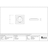 This is an image showing From The Anvil - External Beeswax Round Euro Escutcheon (Square) available from trade door handles, quick delivery and discounted prices