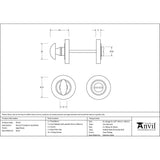 This is an image showing From The Anvil - Aged Brass Round Thumbturn Set (Plain) available from trade door handles, quick delivery and discounted prices