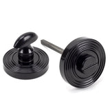 This is an image of From The Anvil - Black Round Thumbturn Set (Beehive) available to order from T.H Wiggans Architectural Ironmongery in Kendal, quick delivery and discounted prices.