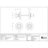 This is an image showing From The Anvil - External Beeswax Round Thumbturn Set (Plain) available from trade door handles, quick delivery and discounted prices