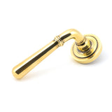 This is an image of From The Anvil - Aged Brass Newbury Lever on Rose Set (Art Deco) available to order from T.H Wiggans Architectural Ironmongery in Kendal, quick delivery and discounted prices.