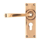 This is an image of From The Anvil - Polished Bronze Avon Lever Euro Lock Set available to order from T.H Wiggans Architectural Ironmongery in Kendal, quick delivery and discounted prices.