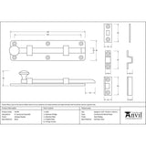 This is an image showing From The Anvil - Antique Pewter 6" Universal Bolt available from trade door handles, quick delivery and discounted prices