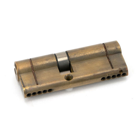 This is an image showing From The Anvil - Aged Brass 35/45 5pin Euro Cylinder available from T.H Wiggans Architectural Ironmongery in Kendal, quick delivery and discounted prices