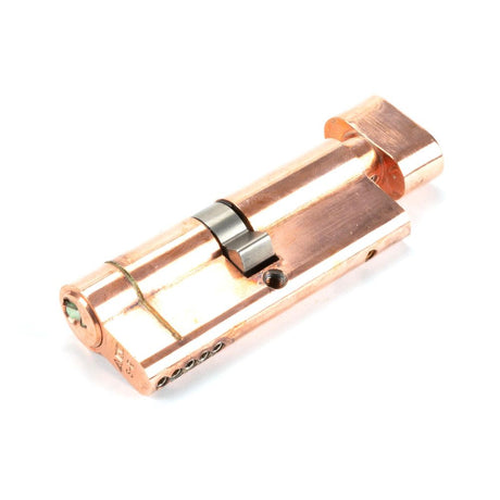 This is an image showing From The Anvil - Polished Bronze 40/40 5pin Euro Cylinder/Thumbturn available from T.H Wiggans Architectural Ironmongery in Kendal, quick delivery and discounted prices