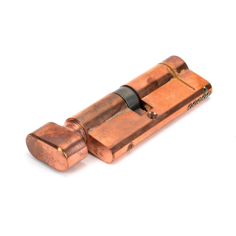 This is an image showing From The Anvil - Polished Bronze 35T/45 5pin Euro Cylinder/Thumbturn available from T.H Wiggans Architectural Ironmongery in Kendal, quick delivery and discounted prices