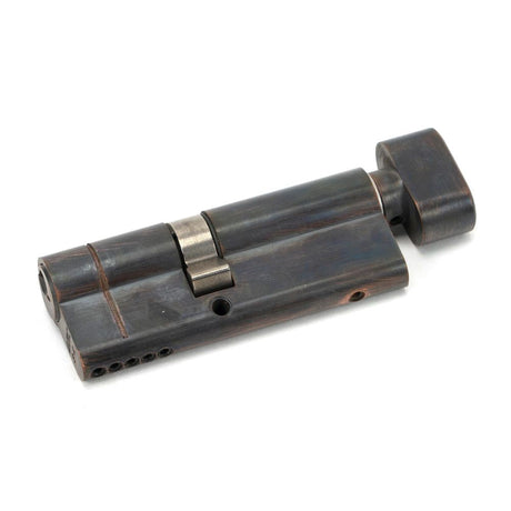 This is an image showing From The Anvil - Aged Bronze 35/45T 5pin Euro Cylinder/Thumbturn available from T.H Wiggans Architectural Ironmongery in Kendal, quick delivery and discounted prices