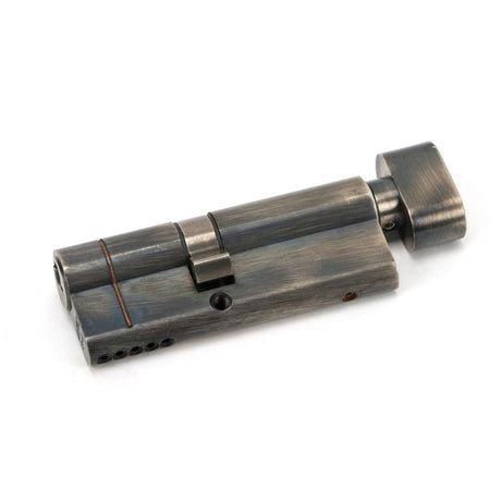 This is an image showing From The Anvil - Pewter 35/45T 5pin Euro Cylinder/Thumbturn available from T.H Wiggans Architectural Ironmongery in Kendal, quick delivery and discounted prices