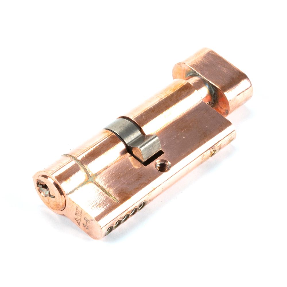 This is an image showing From The Anvil - Polished Bronze 35/35 5pin Euro Cylinder/Thumbturn KA available from T.H Wiggans Architectural Ironmongery in Kendal, quick delivery and discounted prices