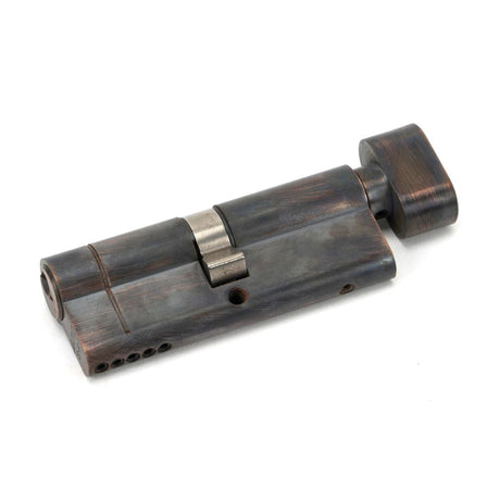 This is an image showing From The Anvil - Aged Bronze 40/40 5pin Euro Cylinder/Thumbturn KA available from T.H Wiggans Architectural Ironmongery in Kendal, quick delivery and discounted prices