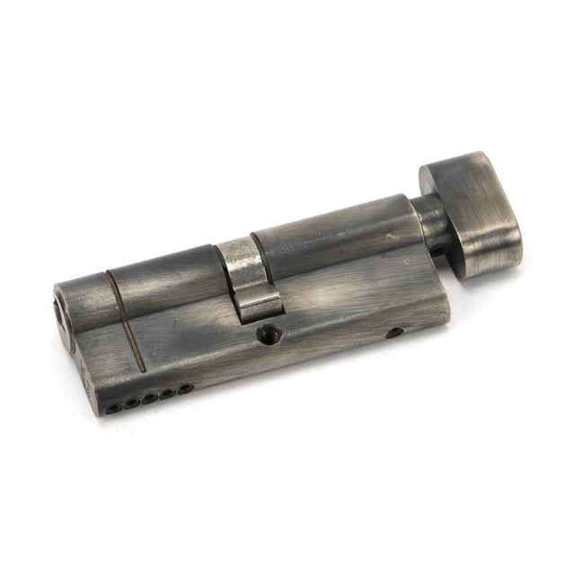 This is an image showing From The Anvil - Pewter 40/40 5pin Euro Cylinder/Thumbturn KA available from T.H Wiggans Architectural Ironmongery in Kendal, quick delivery and discounted prices