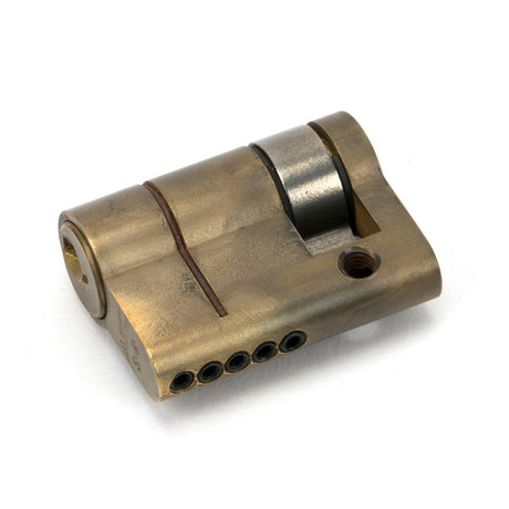 This is an image showing From The Anvil - Aged Brass 30/10 5pin Single Cylinder available from T.H Wiggans Architectural Ironmongery in Kendal, quick delivery and discounted prices
