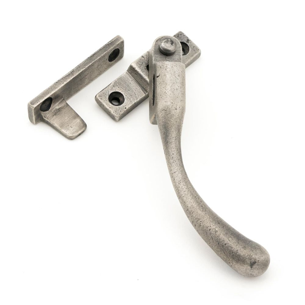 This is an image showing From The Anvil - Antique Pewter Night-Vent Locking Peardrop Fastener - RH available from T.H Wiggans Architectural Ironmongery in Kendal, quick delivery and discounted prices