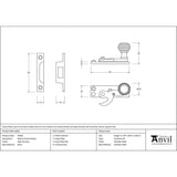 This is an image showing From The Anvil - Satin Chrome Beehive Sash Hook Fastener available from T.H Wiggans Architectural Ironmongery in Kendal, quick delivery and discounted prices