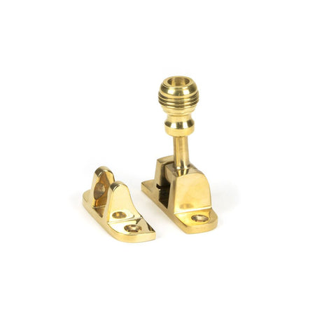 This is an image showing From The Anvil - Polished Brass Prestbury Brighton Fastener (Radiused) available from T.H Wiggans Architectural Ironmongery in Kendal, quick delivery and discounted prices
