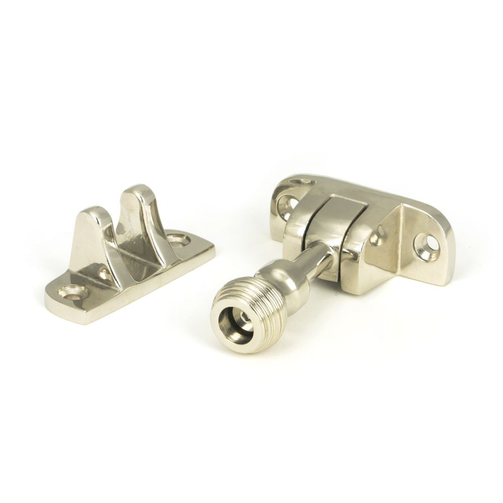 This is an image showing From The Anvil - Polished Nickel Beehive Brighton Fastener (Radiused) available from T.H Wiggans Architectural Ironmongery in Kendal, quick delivery and discounted prices