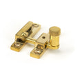 This is an image showing From The Anvil - Polished Brass Brompton Quadrant Fastener - Narrow available from T.H Wiggans Architectural Ironmongery in Kendal, quick delivery and discounted prices