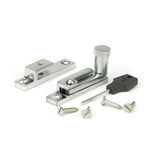 This is an image showing From The Anvil - Satin Chrome Brompton Quadrant Fastener - Narrow available from T.H Wiggans Architectural Ironmongery in Kendal, quick delivery and discounted prices