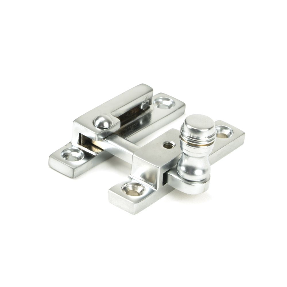 This is an image showing From The Anvil - Satin Chrome Prestbury Quadrant Fastener - Narrow available from T.H Wiggans Architectural Ironmongery in Kendal, quick delivery and discounted prices