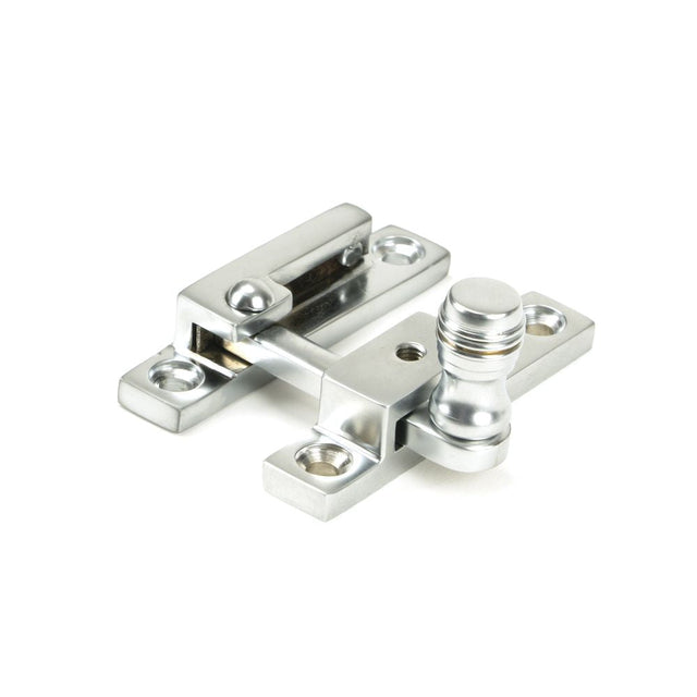 This is an image showing From The Anvil - Satin Chrome Prestbury Quadrant Fastener - Narrow available from T.H Wiggans Architectural Ironmongery in Kendal, quick delivery and discounted prices
