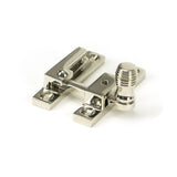 This is an image showing From The Anvil - Polished Nickel Beehive Quadrant Fastener - Narrow available from T.H Wiggans Architectural Ironmongery in Kendal, quick delivery and discounted prices