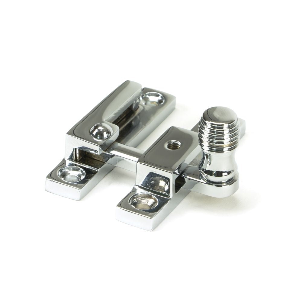 This is an image showing From The Anvil - Polished Chrome Beehive Quadrant Fastener - Narrow available from T.H Wiggans Architectural Ironmongery in Kendal, quick delivery and discounted prices