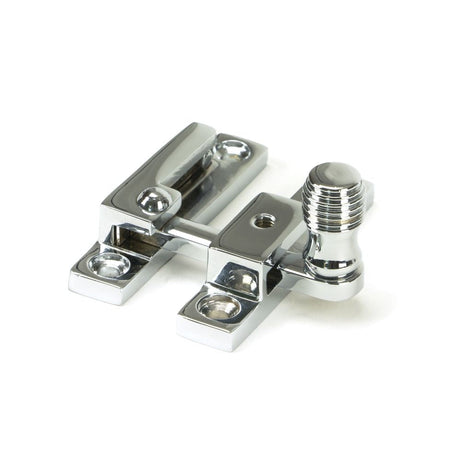 This is an image showing From The Anvil - Polished Chrome Beehive Quadrant Fastener - Narrow available from T.H Wiggans Architectural Ironmongery in Kendal, quick delivery and discounted prices