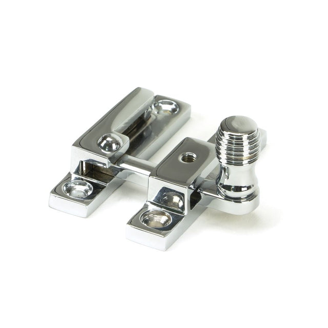 This is an image showing From The Anvil - Polished Chrome Beehive Quadrant Fastener - Narrow available from T.H Wiggans Architectural Ironmongery in Kendal, quick delivery and discounted prices
