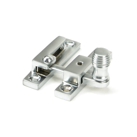 This is an image showing From The Anvil - Satin Chrome Beehive Quadrant Fastener - Narrow available from T.H Wiggans Architectural Ironmongery in Kendal, quick delivery and discounted prices