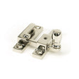 This is an image showing From The Anvil - Polished Nickel Mushroom Quadrant Fastener - Narrow available from T.H Wiggans Architectural Ironmongery in Kendal, quick delivery and discounted prices