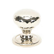 This is an image showing From The Anvil - Polished Nickel Hammered Mushroom Cabinet Knob 32mm available from T.H Wiggans Architectural Ironmongery in Kendal, quick delivery and discounted prices