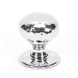 This is an image showing From The Anvil - Polished Chrome Hammered Mushroom Cabinet Knob 32mm available from T.H Wiggans Architectural Ironmongery in Kendal, quick delivery and discounted prices