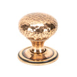 This is an image showing From The Anvil - Polished Bronze Hammered Mushroom Cabinet Knob 38mm available from T.H Wiggans Architectural Ironmongery in Kendal, quick delivery and discounted prices