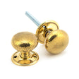 This is an image of From The Anvil - Aged Brass Hammered Mushroom Mortice/Rim Knob Set available to order from T.H Wiggans Architectural Ironmongery in Kendal, quick delivery and discounted prices.