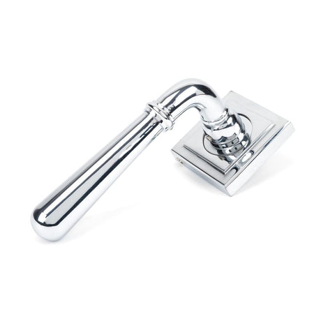 This is an image of From The Anvil - Polished Chrome Newbury Lever on Rose Set (Square) available to order from T.H Wiggans Architectural Ironmongery in Kendal, quick delivery and discounted prices.