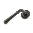 This is an image of From The Anvil - Aged Bronze Newbury Lever on Rose Set (Beehive) available to order from T.H Wiggans Architectural Ironmongery in Kendal, quick delivery and discounted prices.