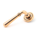 This is an image of From The Anvil - Polished Bronze Newbury Lever on Rose Set (Art Deco) available to order from T.H Wiggans Architectural Ironmongery in Kendal, quick delivery and discounted prices.