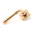 This is an image of From The Anvil - Polished Bronze Newbury Lever on Rose Set (Square) available to order from T.H Wiggans Architectural Ironmongery in Kendal, quick delivery and discounted prices.