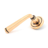 This is an image of From The Anvil - Polished Bronze Avon Round Lever on Rose Set (Art Deco) available to order from T.H Wiggans Architectural Ironmongery in Kendal, quick delivery and discounted prices.